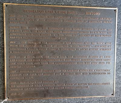 Girl Guides - Hall Plaque