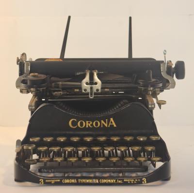 Front view of Corona Typewriter