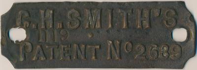 Patent Plate from Stump Jump Plough