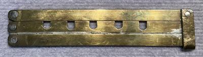 Hand made WWI hinged brass button stick