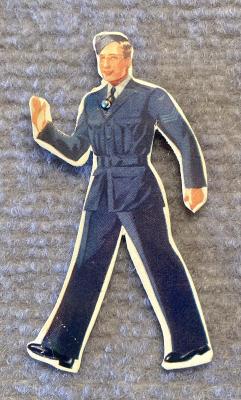 Toc H Hostels Overseas Fund paper fundraising pin - Australian airman