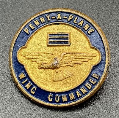 WWII era fundraising badge - 'Penny-a-plane' 
