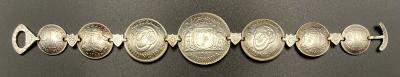 WWII era trench art coin bracelet dated 1943