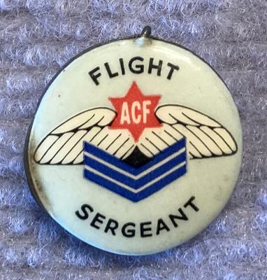 WWII era fundraising badge/button - 'Penny-a-plane' - Flight Sergeant