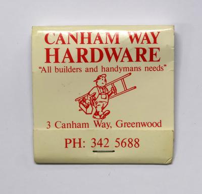 Matchbook, square, Canham Way Hardware