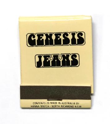 Matchbook, rectangle, Genesis Jeans