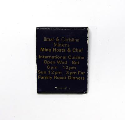 Matchbook, rectangle, blue, Conti's Restaurant