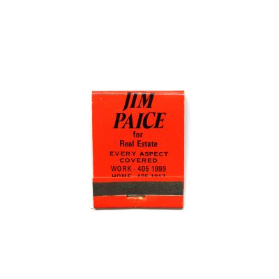 Matchbook, rectangle, red, Jim Paice for Real Estate