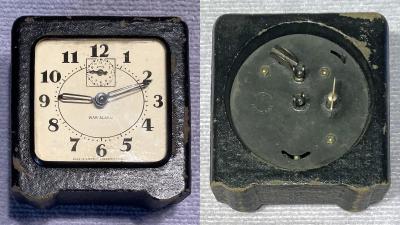 WWII era War Alarm clock with cardboard surrounds