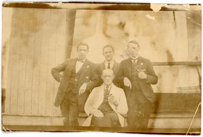 First World War Photograph of Four Men Dressed in Formal Attire