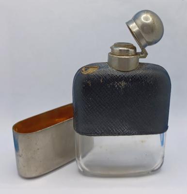 Glass Hip Flask (black)