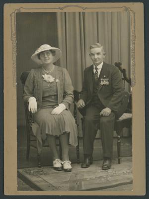 Black and White Photograph of Charles and Ann FIEDLER