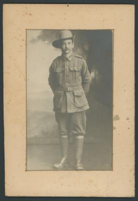 First World War Black and White Photograph of Pte. Charles William FIEDLER, 3326
