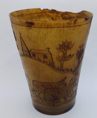 Decorated Drinking Cup (horn beaker)