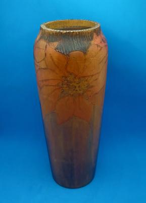 Decorated Wooden Vase (pokerwork)