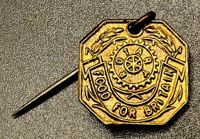 Rotary Food for Britain metal fundraising pin