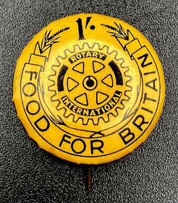 Rotary International Food for Britain fundraising button