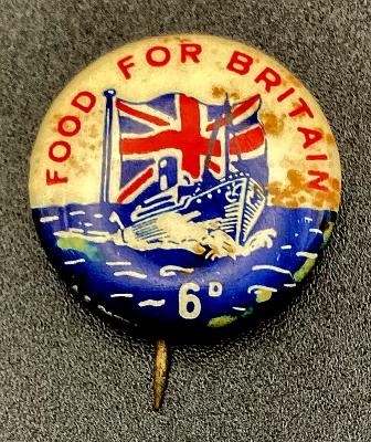 Food for Britain fundraising button - 6D