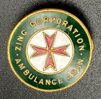 Zinc Corporation Ambulance Association enamel badge