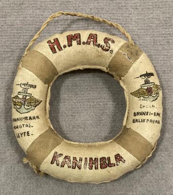 Souvenir miniature naval lifebuoy - HMAS Kanimbla - 2