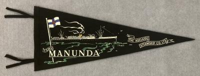 Souvenir felt pennant  - TSMV Manunda