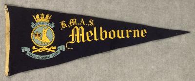 Souvenir felt naval pennant - HMAS Melbourne