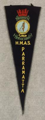Souvenir felt naval pennant - HMAS Parramatta
