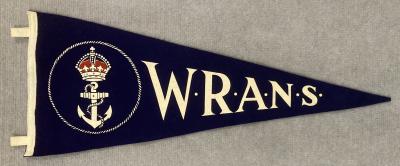 Souvenir felt naval pennant - Women's Royal Australian Naval Service (WRANS)
