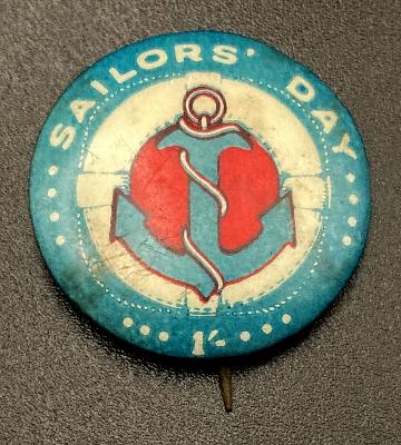 Sailors' Day fundraising button - light blue