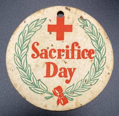 WWII era Australian Red Cross fundraising tag - Sacrifice Day