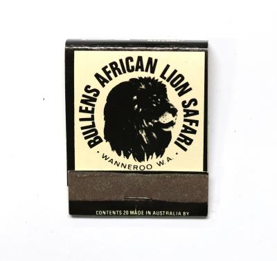Matchbook, rectangle, Bullens African Lion Safari