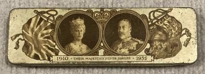 Commemorative confectionary tin - Silver Jubilee of King George V and Queen Mary (1910–1935)