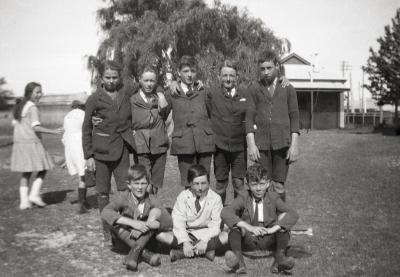 Students In Front Of The BDHS Home Science Centre
