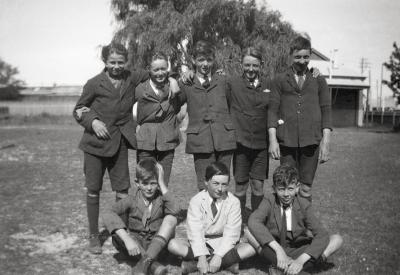 Students In Front Of The BDHS Home Science Centre