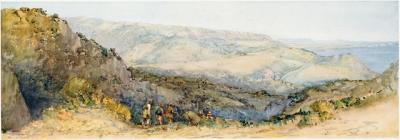 World War 1, South-West Asia, Türkiye, Gallipoli, MOORE-JONES, "Sketches Made at ANZAC", Plate 6 - The Australian Positions. Extreme Right, 1915