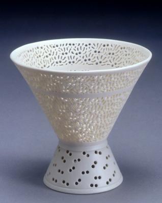 Pierced porcelain bowl