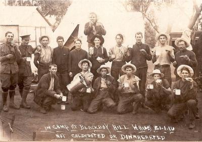 World War 1, Australia Western Australia Blackboy Hill Camp, 1916