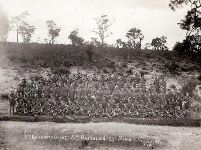 World War 1, Western Australia Blackboy Hill, SIBLEY, 51 Battalion, 1916