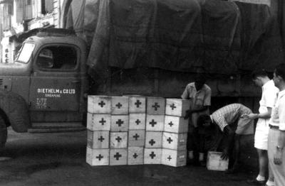 World War 2, South-East Asia, Singapore, Red Cross,1945