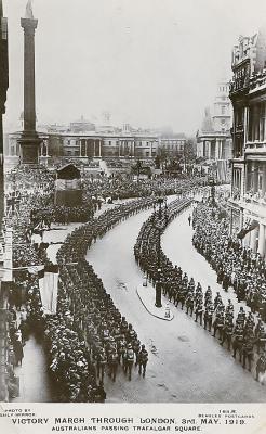 World War 1, England, London, Victory March, 1919