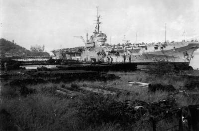 World War 2, South West Pacific, Borneo, HMS Glory, 1945