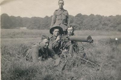 World War 1, Europe, England, Belton Park, Machine Gun Training Depot. 1917