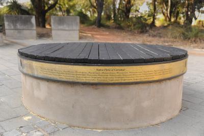 Circular Bench and Wall Plaque