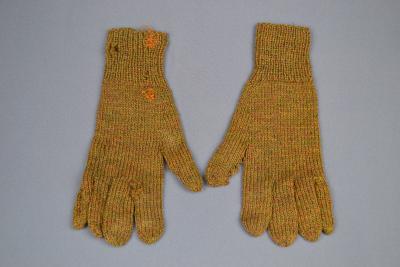 BROWN KNITTED RIGHT GLOVE