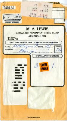 ENVELOPE - FILM DEVELOPMENT AT M.A. LEWIS ARMADALE PHARMACY