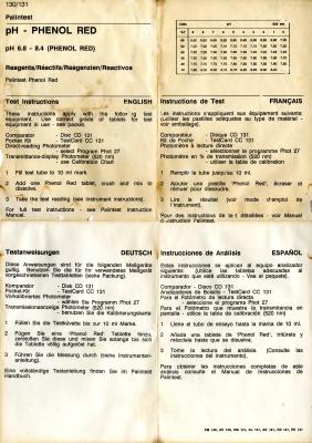 TEST INSTRUCTIONS FOR PHENOL RED (PH)