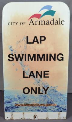 METALIC SIGN - SWIMMING LANE