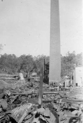 Nannup Mill after fire 6/2/1954