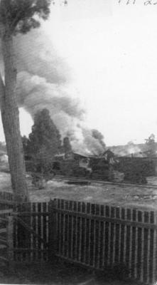 Jarrahwood Mill burning down 23/3/1950