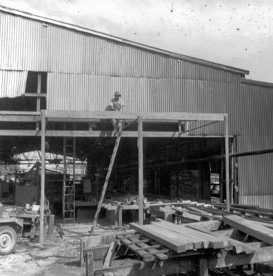 Nannup Mill repairs, after 1954 fire.